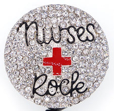 Nurses Rock

Nurses rock, and this badge reel says it loud and clear! Designed with dazzling accents, this retractable reel is a practical and stylish accessory for every proud nurse.
