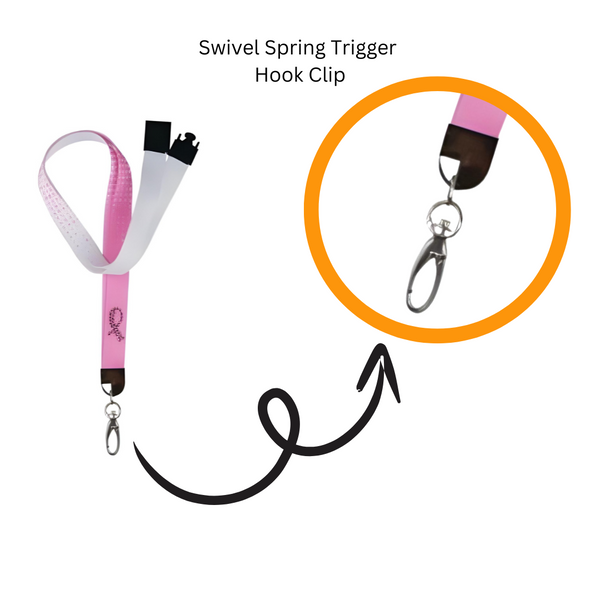 ThinkMedical Pink and White Bling Ribbon Lanyard