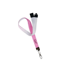 ThinkMedical Pink and White Bling Ribbon Lanyard