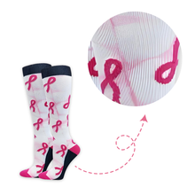 ThinkMedical Tie Dye Pink Ribbon Compression Sock