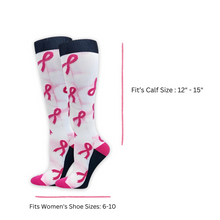 ThinkMedical Tie Dye Pink Ribbon Compression Sock